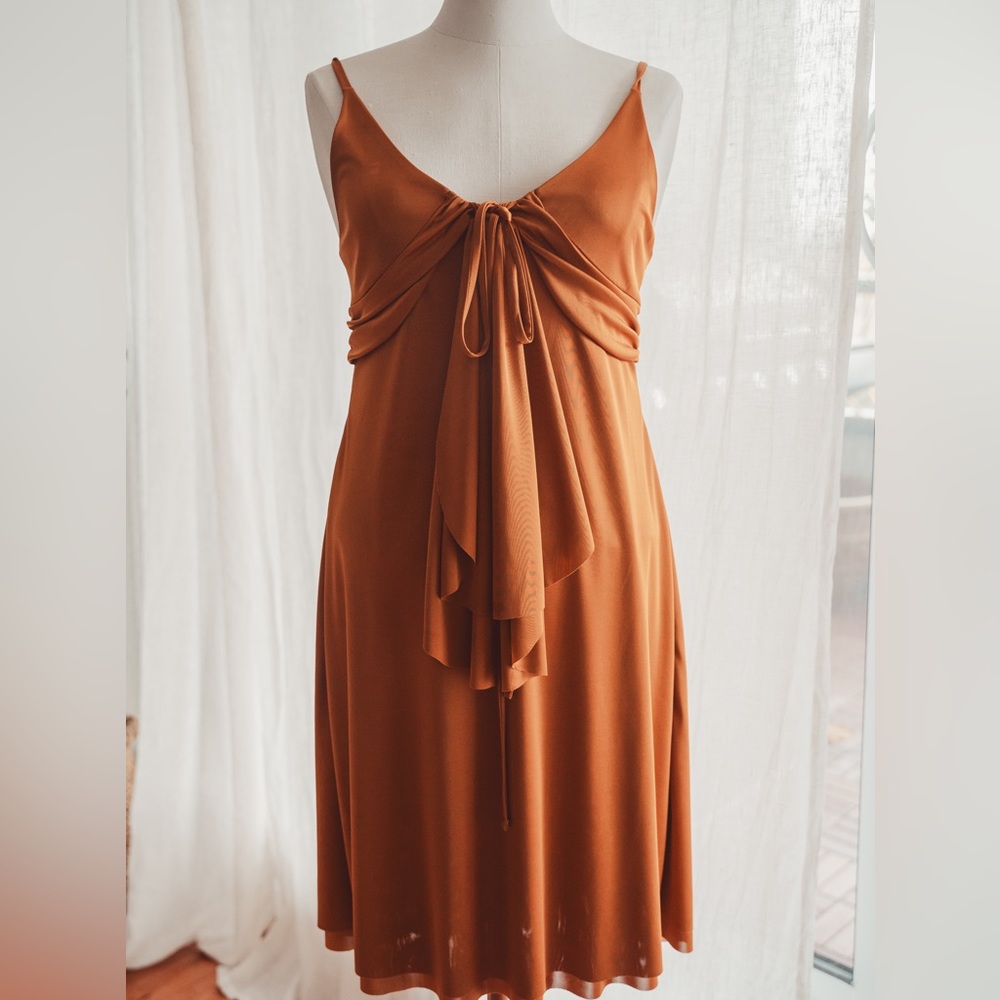 Armani Exchange Orange Shimmery Dress
